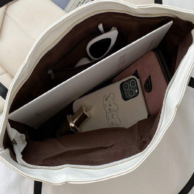 High Quality PU Leather Classy Designers Tote Bags Custom Brands Handbags Women Black Leather Travel(图6)