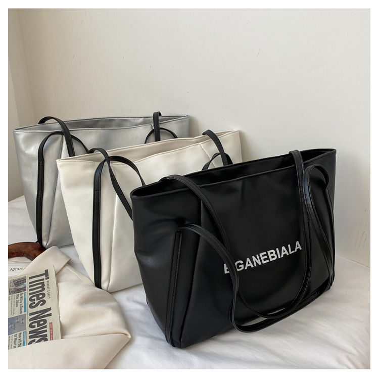 High Quality PU Leather Classy Designers Tote Bags Custom Brands Handbags Women Black Leather Travel(图5)