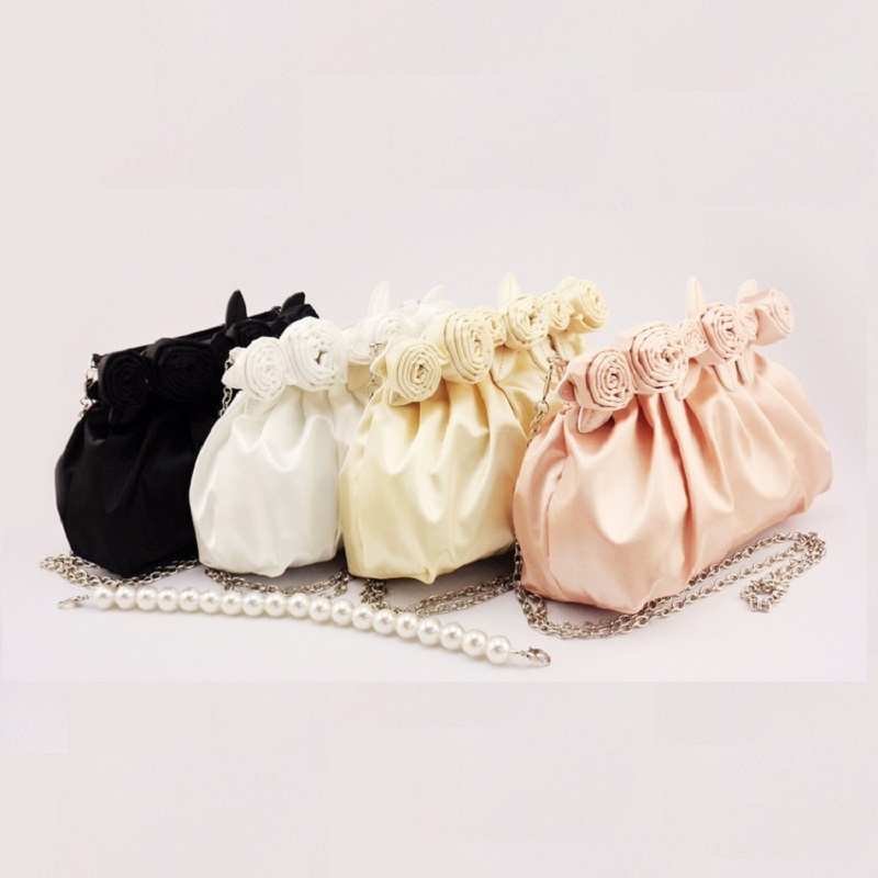 Elegant Pearl Evening Wedding Bag Fashion Ladies Beaded Clutch Purse Pearl Evening Designer Bags(图1)