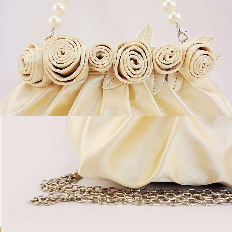 Elegant Pearl Evening Wedding Bag Fashion Ladies Beaded Clutch Purse Pearl Evening Designer Bags(图2)
