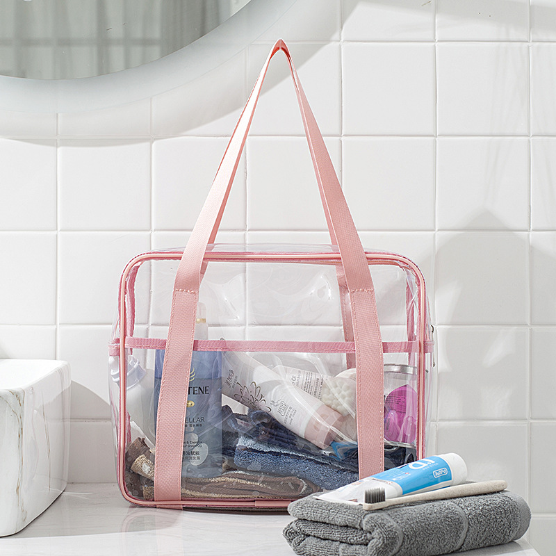 Makeup Pouch Handbag Ladies Portable Waterproof Makeup Bag Pvc Bags Transparent Clear Customized Fas(图1)
