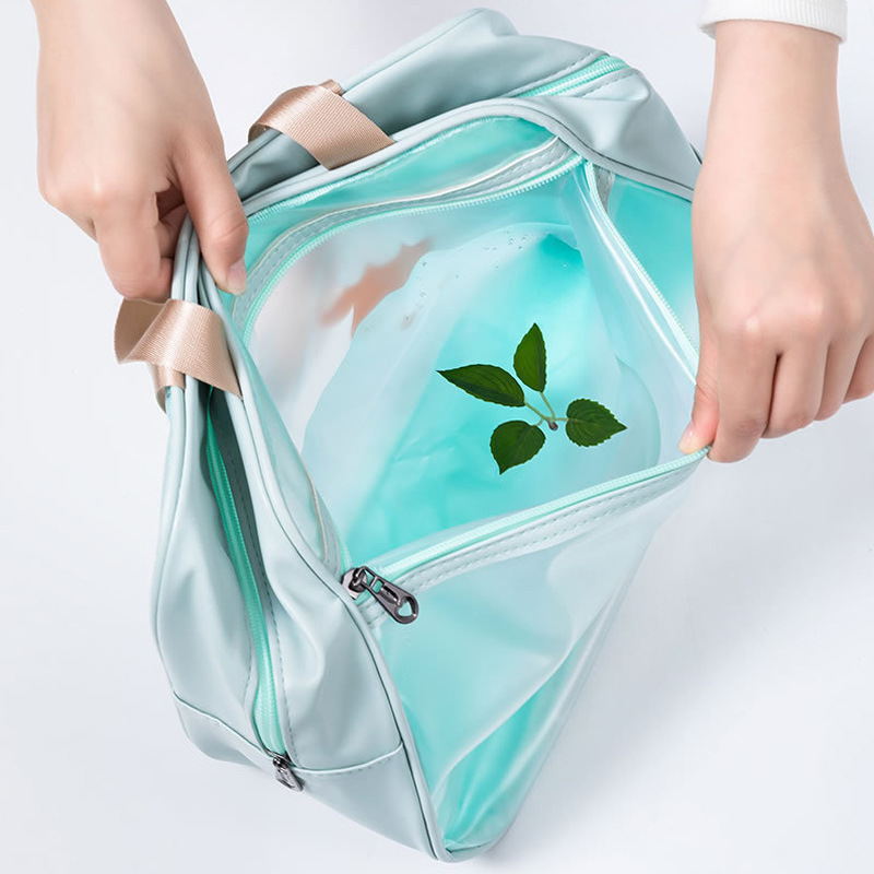 2021 Wholesale Makeup Cute Printed Clear Transparent Portable Travel Zipper pvc Small Cosmetic Bag(图4)