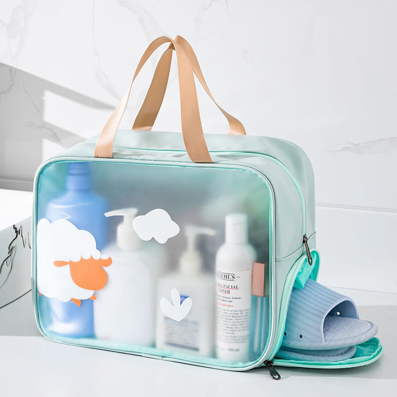 2021 Wholesale Makeup Cute Printed Clear Transparent Portable Travel Zipper pvc Small Cosmetic Bag(图6)