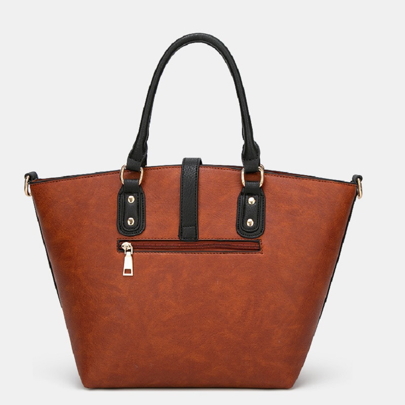 新款高品质手提包钱包袋高品质独特的女士 PU 皮革时尚潮流女士包(图1)