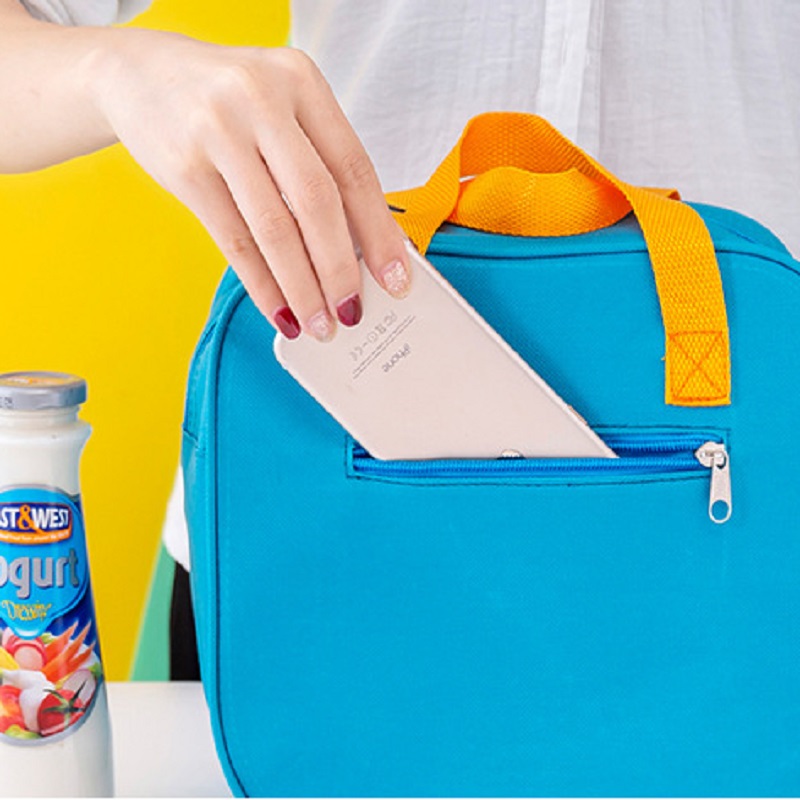 女式午餐袋保温冷藏可重复使用午餐携带保温盒儿童卡通便携式午餐野餐袋(图2)