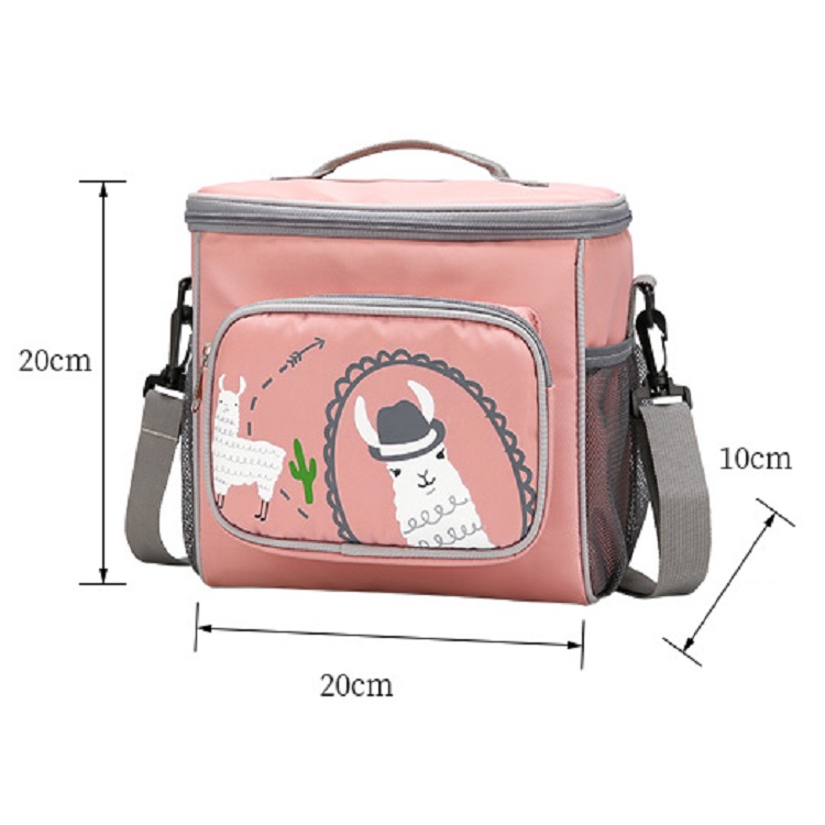 大号野餐包可调节肩带午餐袋个性化旅行学校冷藏袋(图5)
