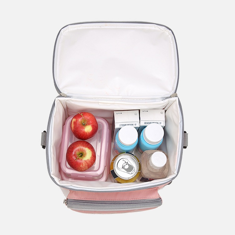 大号野餐包可调节肩带午餐袋个性化旅行学校冷藏袋(图6)