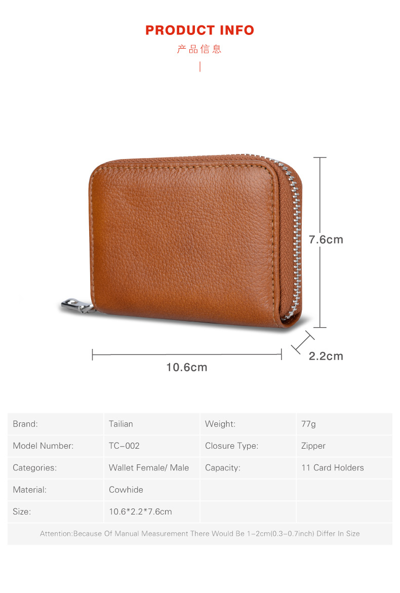 Wholesale Fashion High Quality Small Leather Credit Card Holder Short Key Wallets Women Coin Purse(图3)