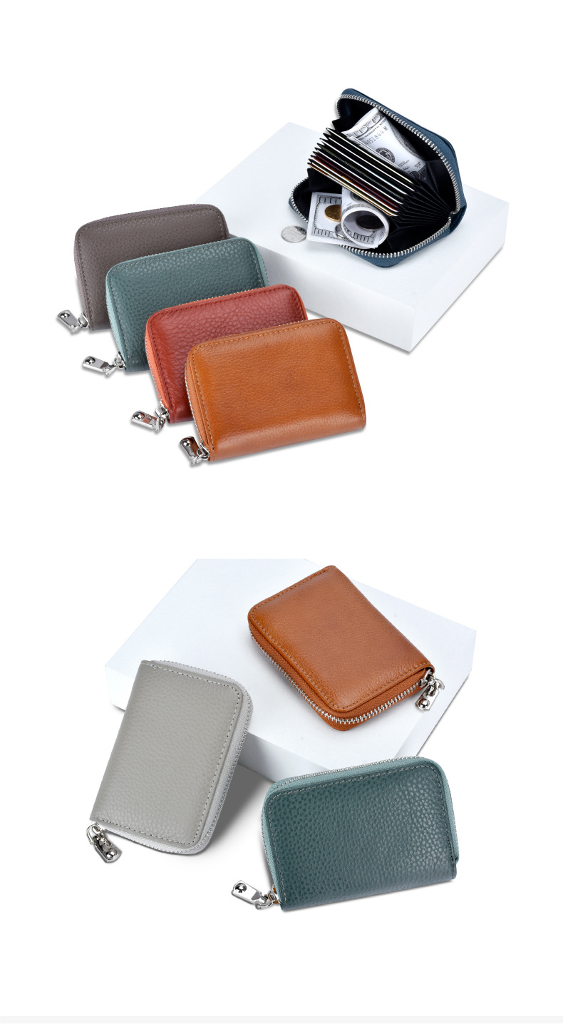 Wholesale Fashion High Quality Small Leather Credit Card Holder Short Key Wallets Women Coin Purse(图2)