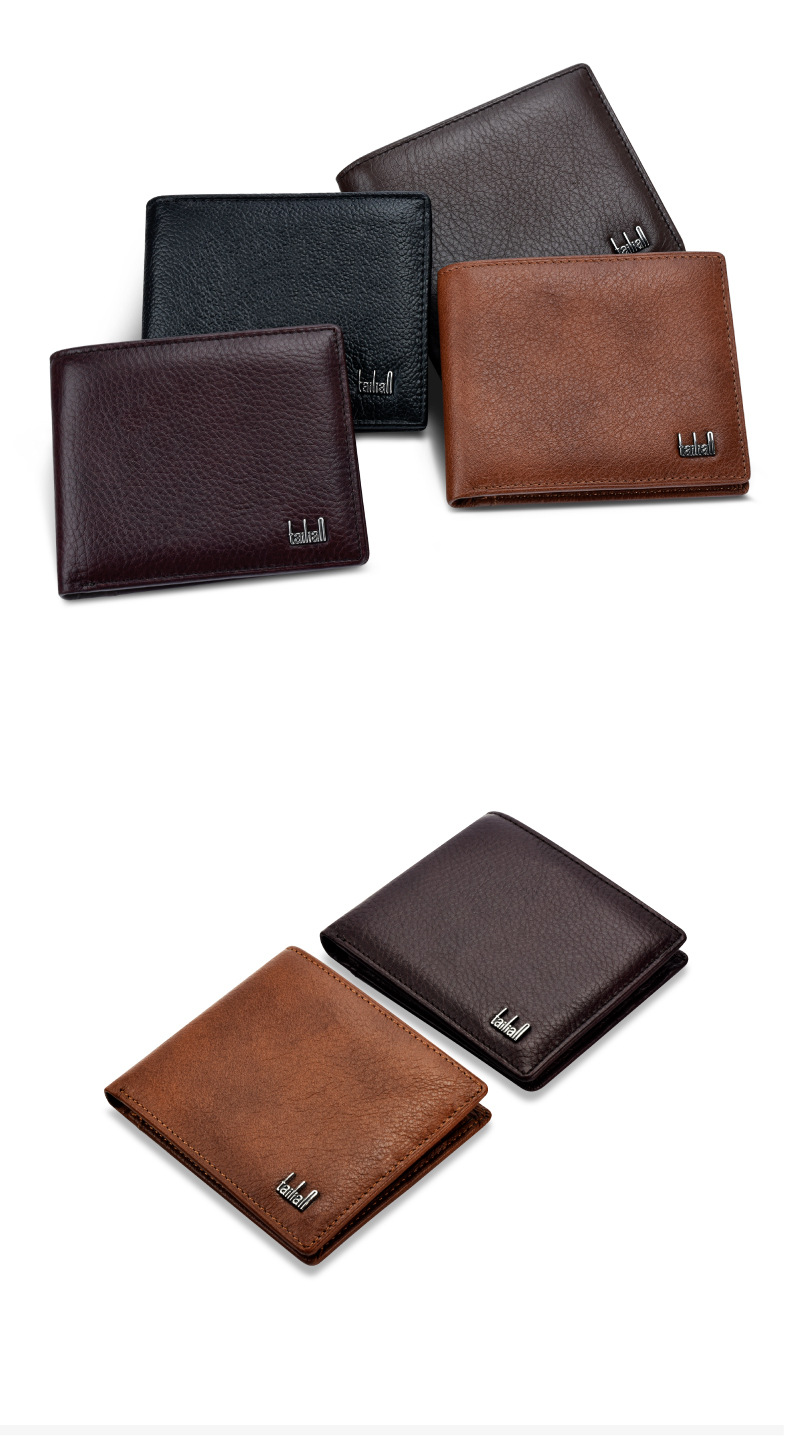 Hot Selling Minimalist Slim Wallet Genuine Leather Wallet Men Trendy Purses(图2)
