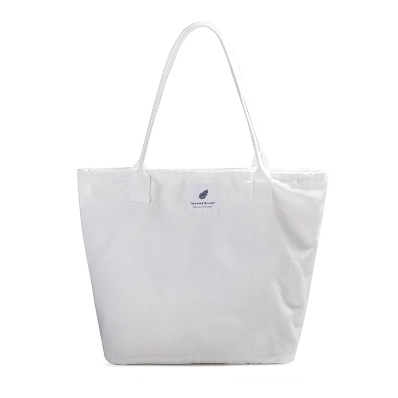 Wholesale Folding Shopping Bag Pure White Shopping Tote Bag Custom LOGO Fabric Shopping Bag(图5)